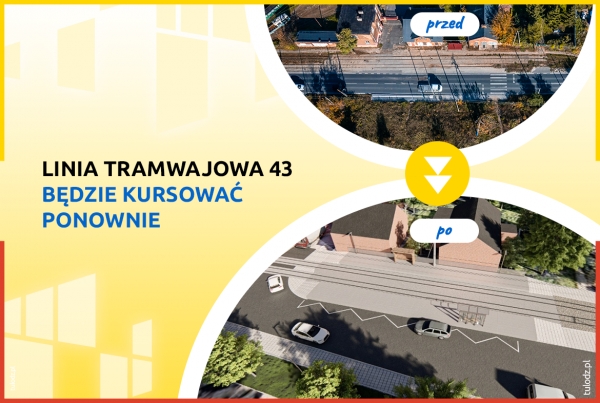 Linia tramwajowa 43 będzie kursować ponownie